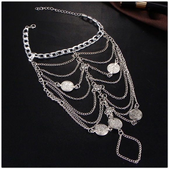 Bohemia Toe Anklet, Coin Anklet, Gold/Silver Toe Anklet, SINGLE NOT A SET - Picture 6 of 10